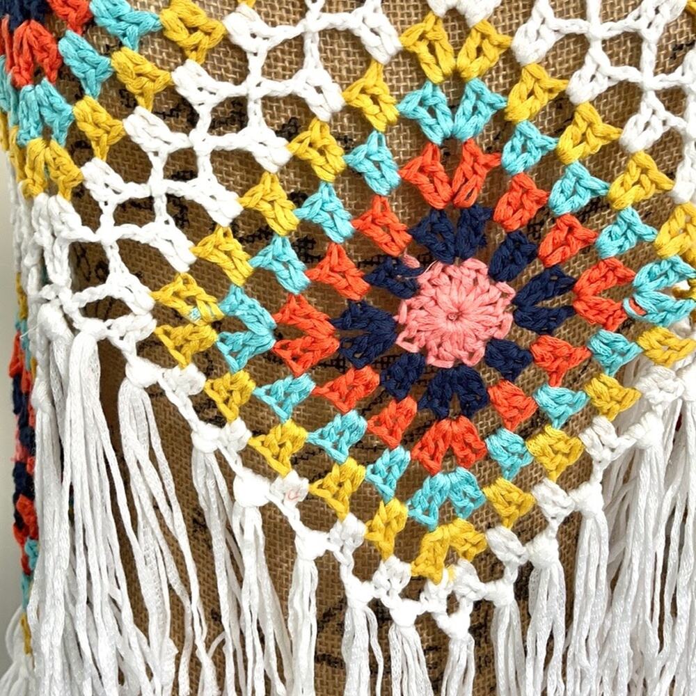NEW - Vivid Importers NY Crochet Crop Top Festival boho - Picture 5 of 13